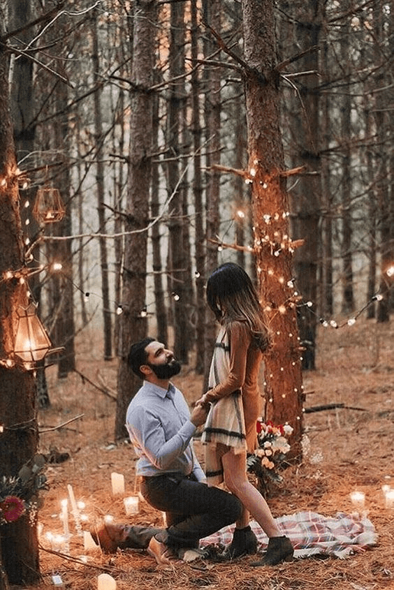 Cozy and romantic proposal - Pinterest